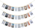 Hanging Photo Display with Clips, Boho Wooden Bead Garland Collage Picture by KLOGTSINDDirect