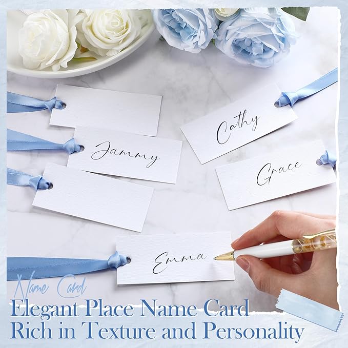 50 Pcs Name Place Cards for Table Setting Blank Wedding Place Cards - Image 4