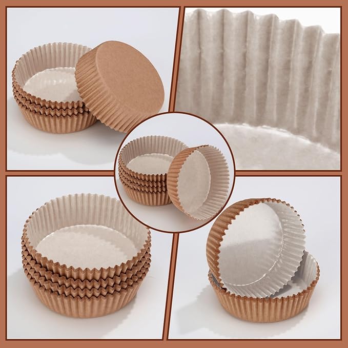 Uiifan Disposable Round Cupcake Liners Paper Baking Cups Wrappers Cupcake Paper - Image 2