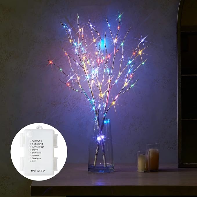 Birchlitland Lighted Birch Branch ​Battery Operated - Image 4