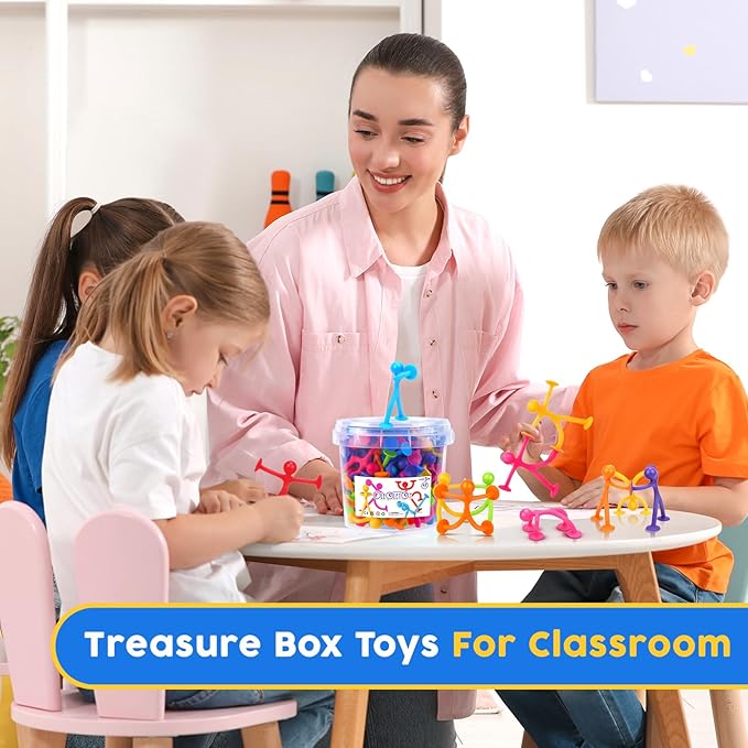OleOletOy Suction Fidget Toys for Kids: 42 Pack Suction Cup People Toys - Image 2
