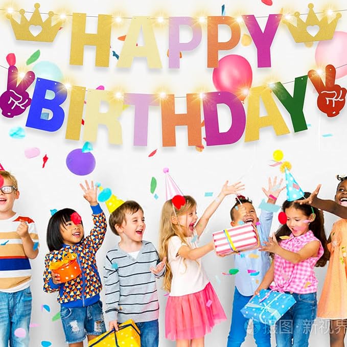 167Pcs DIY Glitter Customizable Banner Kit Custom Banner Happy Birthday - Image 8