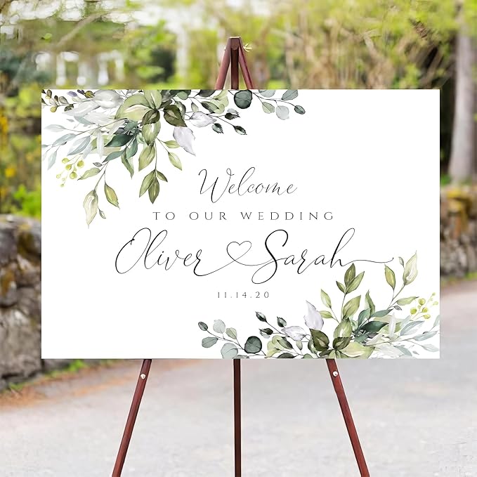 Personalized Wedding Welcome Sign, Welcome To Our Wedding Sign, Editable Modern - Image 4