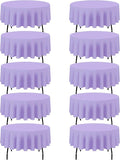 BRILLMAX 10 Pack Lavender Round Tablecloths 90 Inch by BRILLMAX