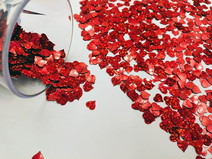 4000Pcs Hearts Shape Glitter Cute Sprinkle Party Confetti Table Decoration - Image 2