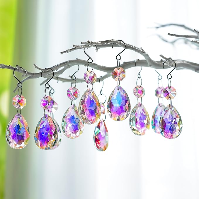 H&D HYALINE & DORA 3Inch Crystal Suncatcher Bauhinia Prisms Pendants 10Pcs - Image 2