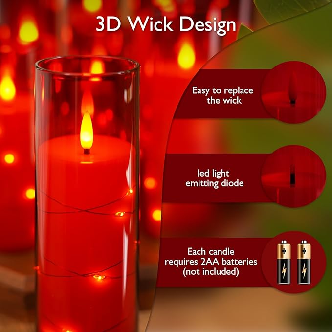 Raycare Flameless Candle with Remote Timer – 9 Flickering Acrylic Battery - Image 8