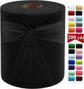 Black Tulle Fabric Rolls 6 Inch by 200 Yards Fabric Spool Tulle Ribbon by IONTACH