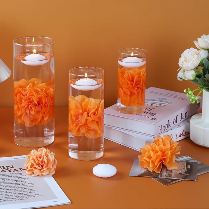 24 Pcs Floating Candles for Centerpieces and Floating Flowers Vase Fillers for - Image 2