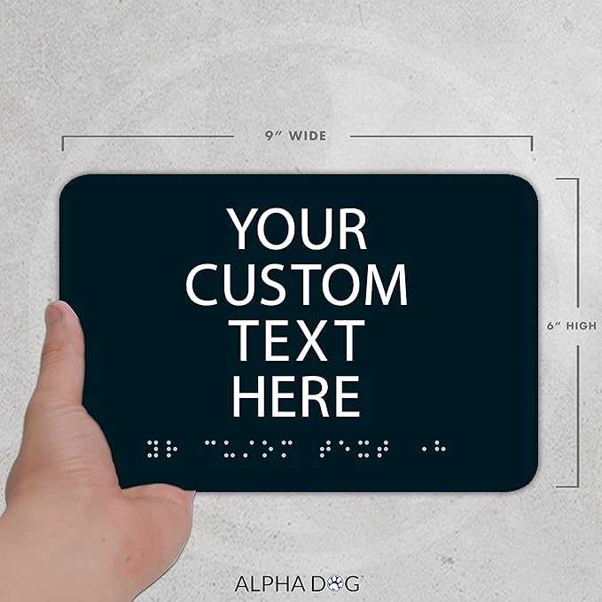ALPHA DOG ADA SIGNS Custom ADA Compliant Braille Sign, Tactile Text, Raised - Image 2
