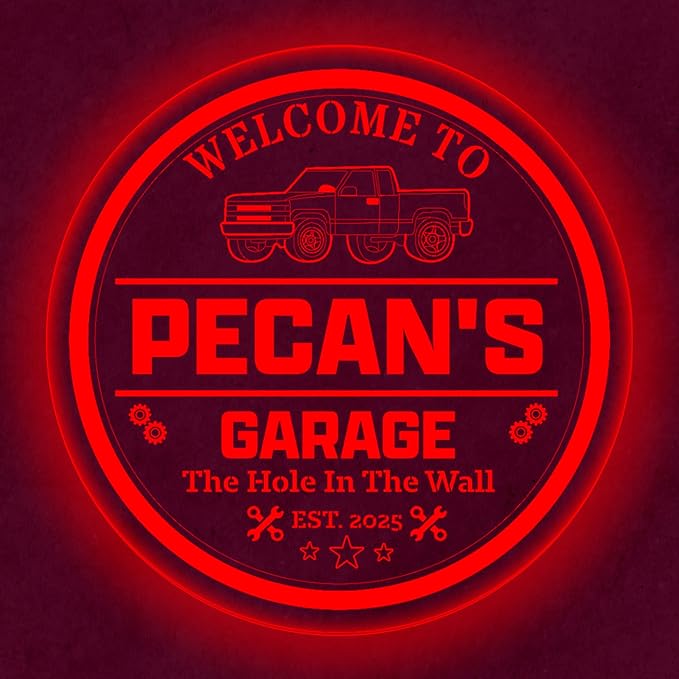 Custom Pickup Truck LED Sign – Personalized Color Changing Acrylic Wall Decor - Image 5
