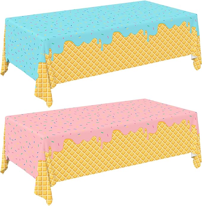 Gatherfun Ice Cream Party Supplies: 2-Pack Ice Cream Birthday Party Decorations by Gatherfun