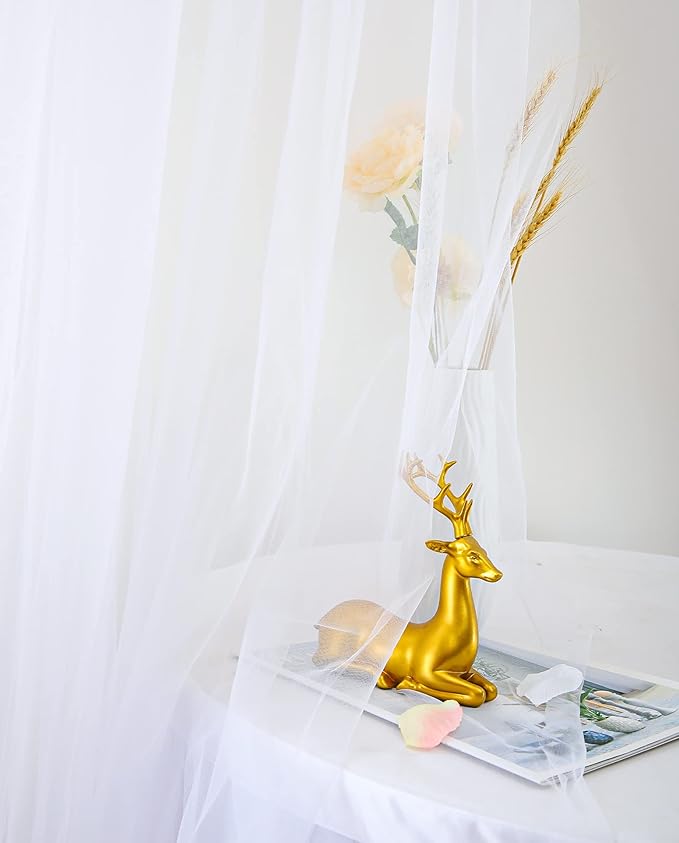 Sheer Backdrop Curtains White Tulle Backdrop Curtain - Image 7