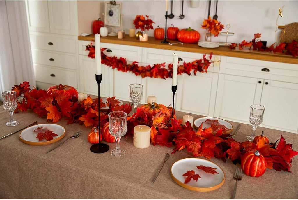 Party Joy 6PCS Artificial Maple Leaf Garland - Image 5