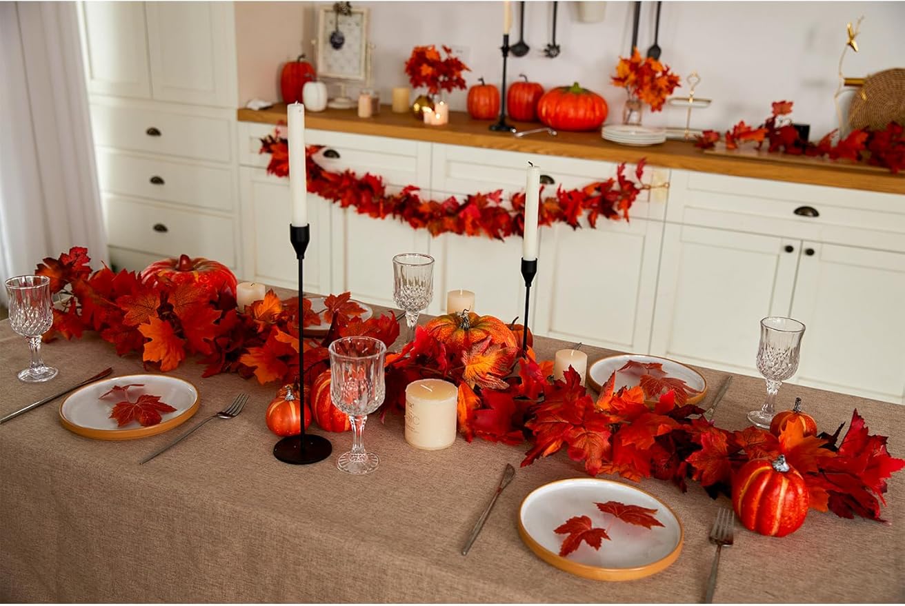 Party Joy 6PCS Artificial Maple Leaf Garland - Image 5