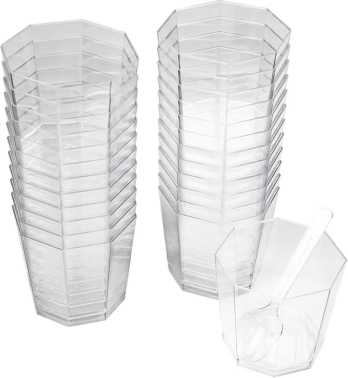 Foraineam 100 Pack 5.4 oz. Clear Plastic Dessert Cups - Image 3