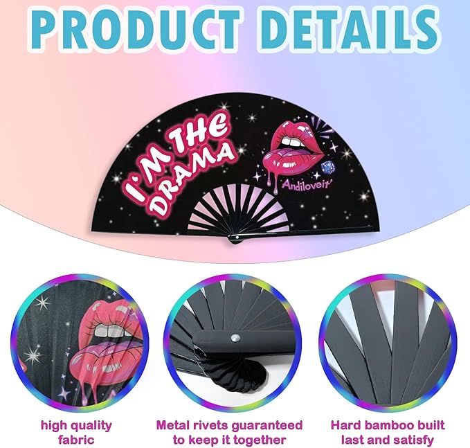 Boots on The Ground Fan, Large Folding Hand Fan - Image 5