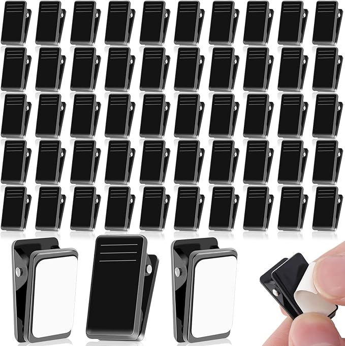 50 Pcs Self Adhesive Clips, Wall Clips by KINYFY