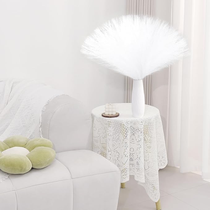White Pampas Grass Decor 30 Pcs 21.7 Inch Faux Pampas Grass Bulk Artificial - Image 5