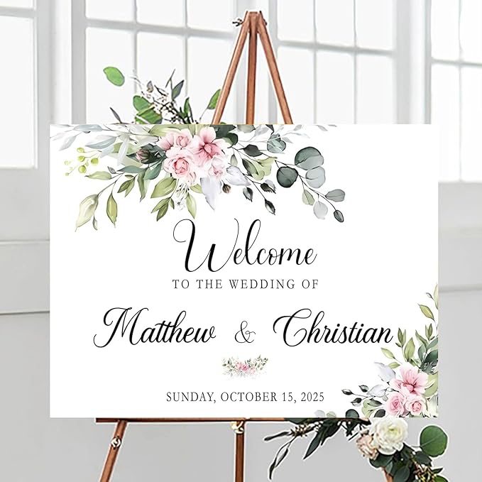 Welcome To Our Wedding Sign, Custom Wedding Welcome Sign, Easel Stand - Image 3