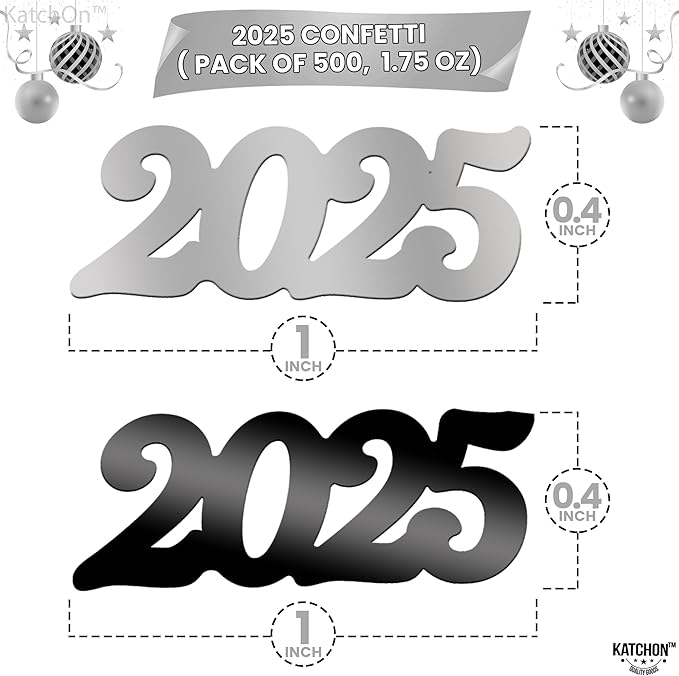 KatchOn, Balck and Silver Grad Party Supplies 2025 | Graduation Decorations 2025 - Image 2