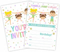 Gymnastics Birthday Party Invitation, Tumble Jump & Play Invite Cards（20 Count) by GREOXG