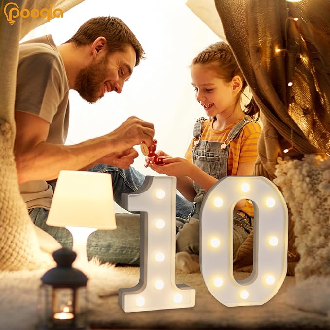 Pooqla Decorative Led Light Up Number Letters - Image 2