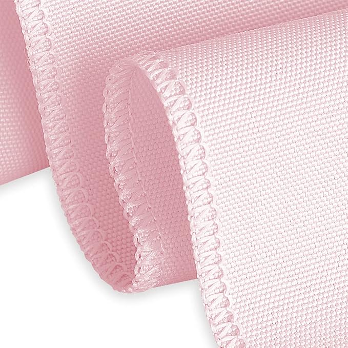 LTC LINENS 2 Pack 120 Inch Round Tablecloths Pink - Image 4
