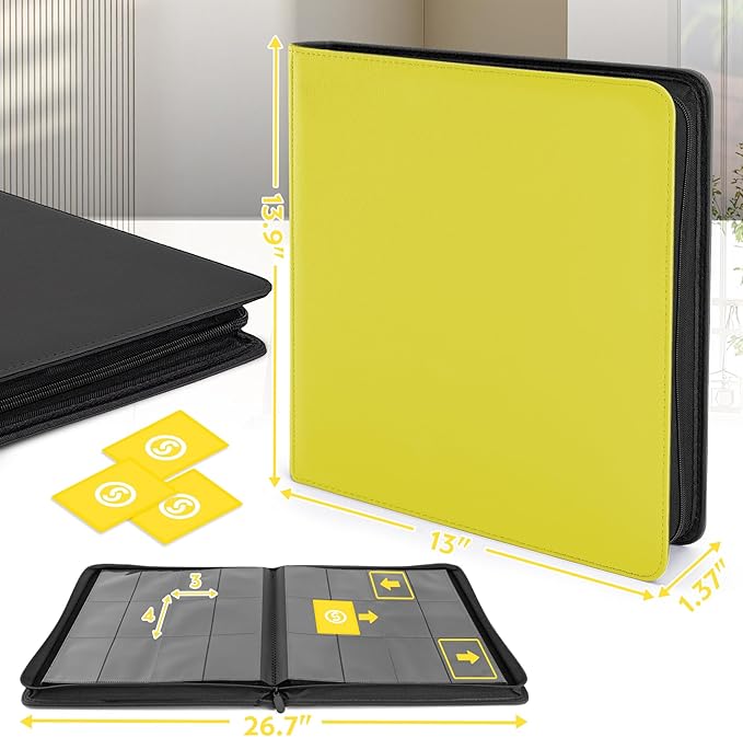 SMYV 12 Pocket Trading Card Binder, Premium PU Cover Card Binder - Image 2