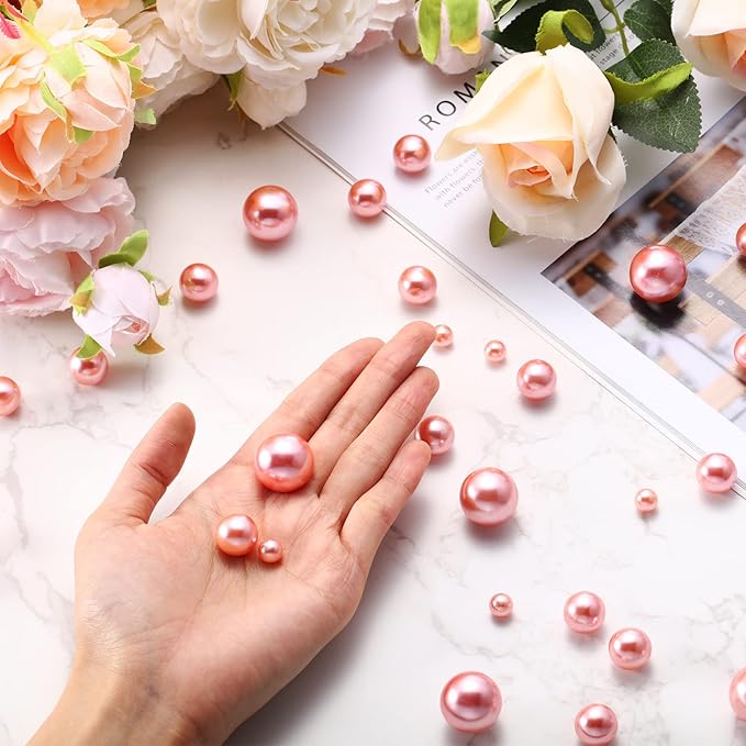 150 Pieces Vase Filler Faux Pearls Vase Makeup Beads No Hole Gloss Bead Mixed - Image 4
