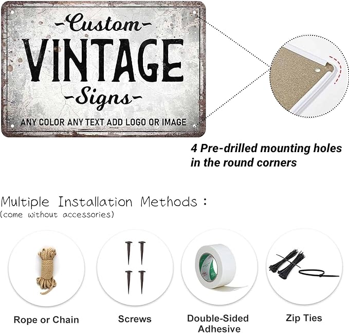 D-Story Personalized Metal Sign, 12.0 inches x 8.0 inches, Modern Decorative - Image 3
