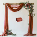 Wokceer Wedding Arch Draping Fabric Terracotta 3 Panels 28.7" x 20FT Sheer by Wokceer