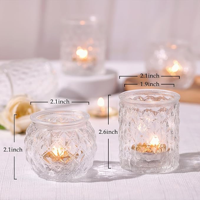 36pcs Assorted Clear Votive Candle Holders, Tea Light Candle Holders - Image 2