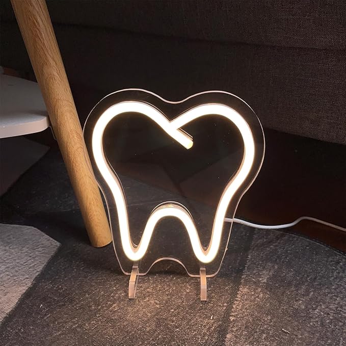 Teeth Table Number Neon Sign Desk Lamp Night Light Wedding Letter LED Neon Sign - Image 5