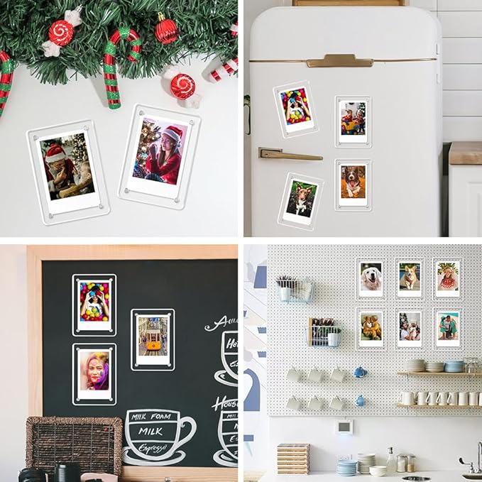 Magnetic Refrigerator Mini Picture Frames, 2.36x3.54 Acrylic Magnetic Clear - Image 6
