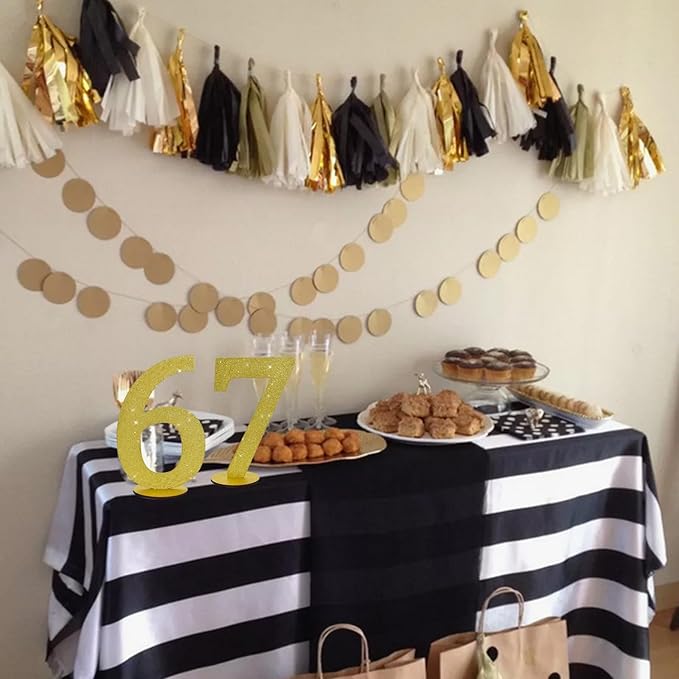 TONIFUL 11.8 Inch Gold Glitter Numbers Table Centerpieces 0-9 Birthday Party - Image 4