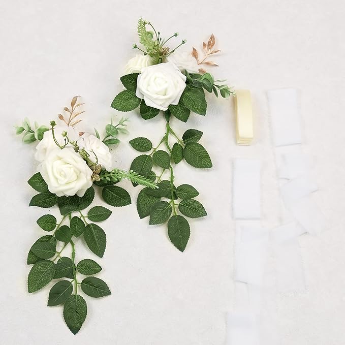 Wedding Aisle Decorations for Wedding Ceremony Set of 10 Pew Flowers for Church - Image 5