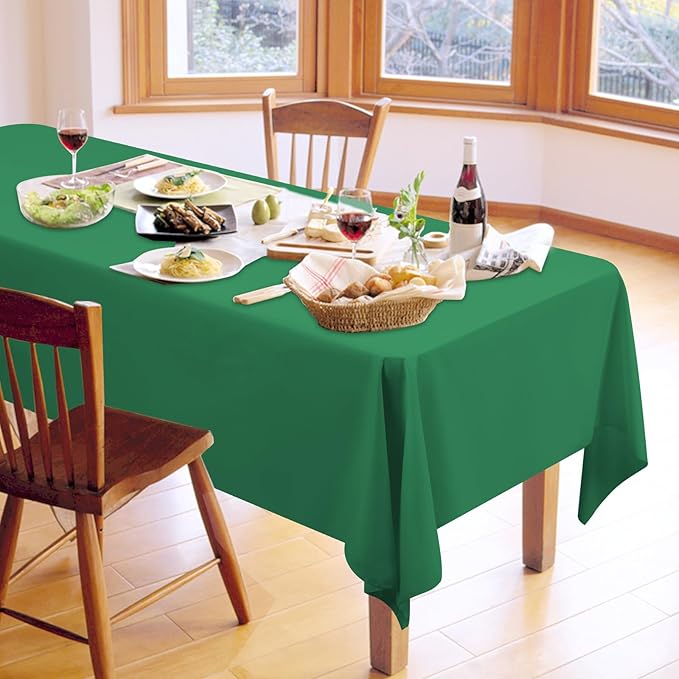 12 Pack Green Tablecloths for Rectangle Tables 60 x 126 Inch Polyester - Image 6