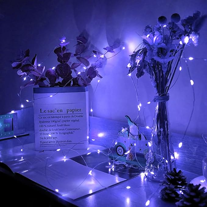 24 Pack Blue Fairy Lights 7Ft 20 LED Twinkle String Lights 3 Modes Battery - Image 6