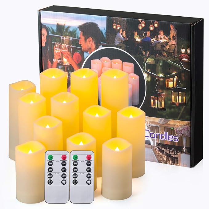 Waterproof Flickering Flameless Candles, Outdoor Indoor Candles - Image 7