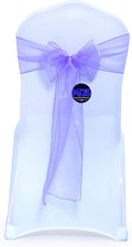MDS Pack of 150 PCS Organza Chair Sashes Wider Dining Chair Bows Ribbon Tie Back by MDS