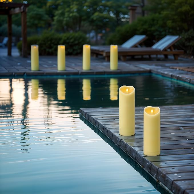Amagic 4” x 12” Extra Large Waterproof Outdoor Flameless Candles, Battery - Image 4