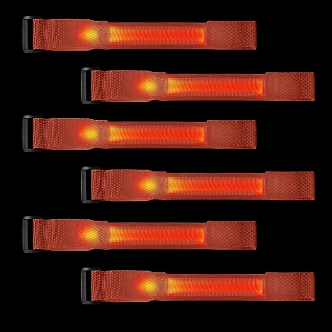 M.best 8pcs LED Light Up Bracelets Glow Flashing Wristbands Glow in The Dark - Image 3