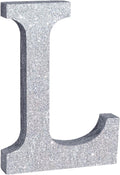 TONIFUL 8 Inch Silver Glitter Letter L Table Centerpiece A-Z Silver Birthday by TONIFUL