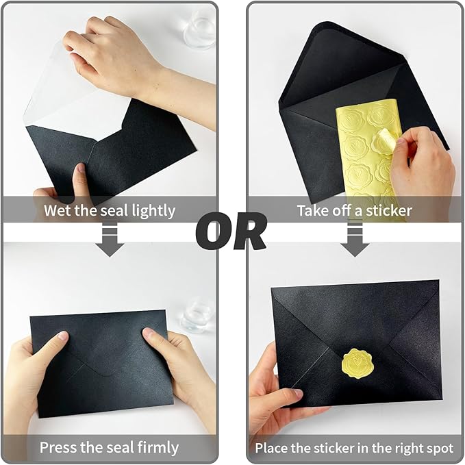 50 PCS Pearl Black A7 Envelopes - Image 3