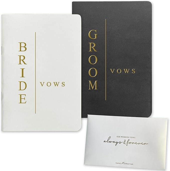 Vow Books His and Hers Wedding Vow Books Bride and Groom by WeddingGiftsWedding