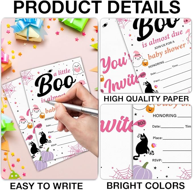 Halloween Baby Shower Party Invitations - Image 3