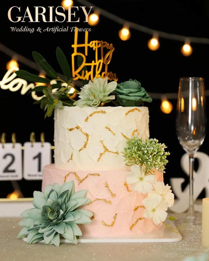 Artificial Flowers Combo, Mix Silk Flowers Roses, Dahlias - Image 3