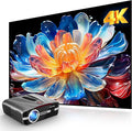 Ultra HD 4K Projector Auto Focus HDR WiFi6, Smart LED WiFi Bluetooth Projector by Pxodyda
