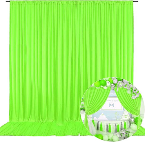 10 x 10 Feet Light Green Backdrop Curtain by ZEBMOON